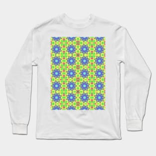 Neon Floral Pattern Long Sleeve T-Shirt